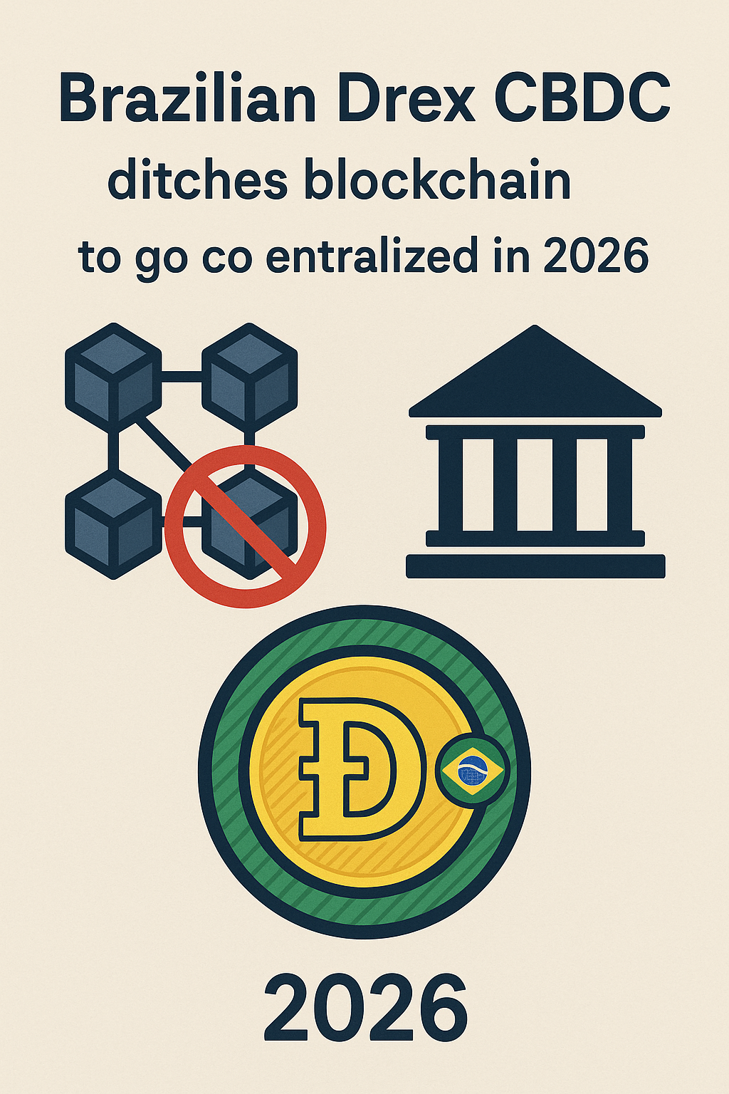 Brazilian Drex CBDC、ブロックチェーンを断念し2026年に集中型で導入へ コンテンツ開始