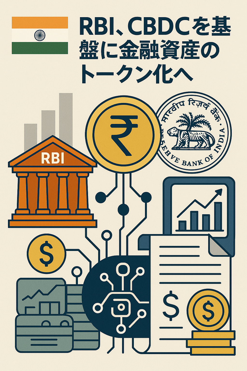 🇮🇳 概要:RBI、CBDCを基盤に金融資産のトークン化へ