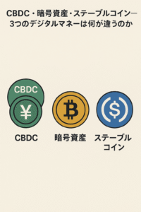 CBDC・暗号資産・ステーブルコイン──3つのデジタルマネーは何が違うのか