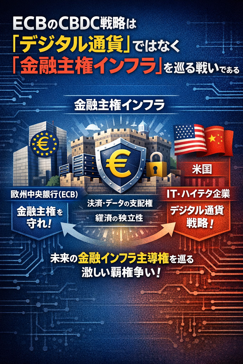 まとめ：ECBのCBDC戦略は「デジタル通貨」ではなく「金融主権インフラ」を巡る戦いである