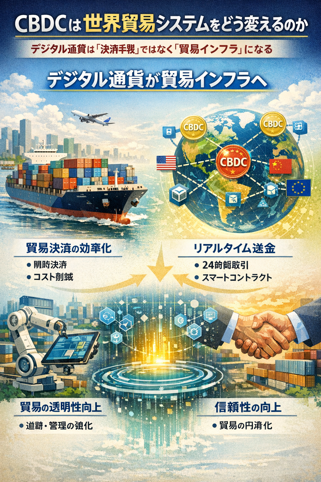 CBDCは世界貿易システムをどう変えるのか― デジタル通貨は「決済手段」ではなく「貿易インフラ」になる
