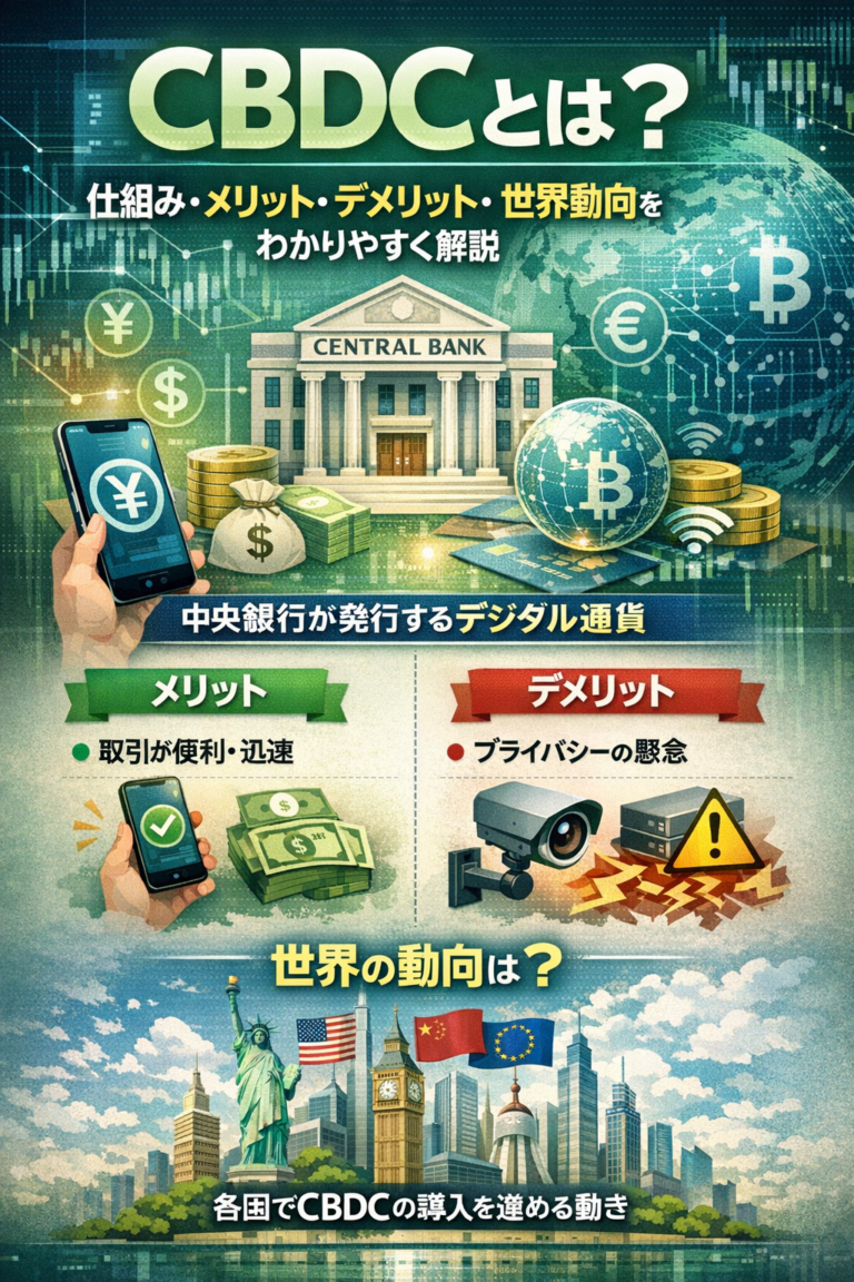 CBDCとは？仕組み・メリット・デメリット・世界動向をわかりやすく解説【2026年版】