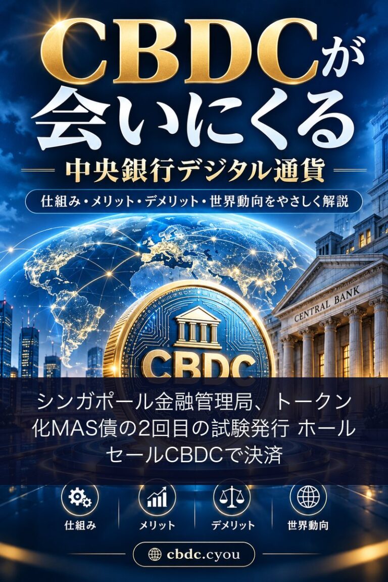 シンガポール金融管理局、トークン化MAS債の2回目の試験発行 ホールセールCBDCで決済
