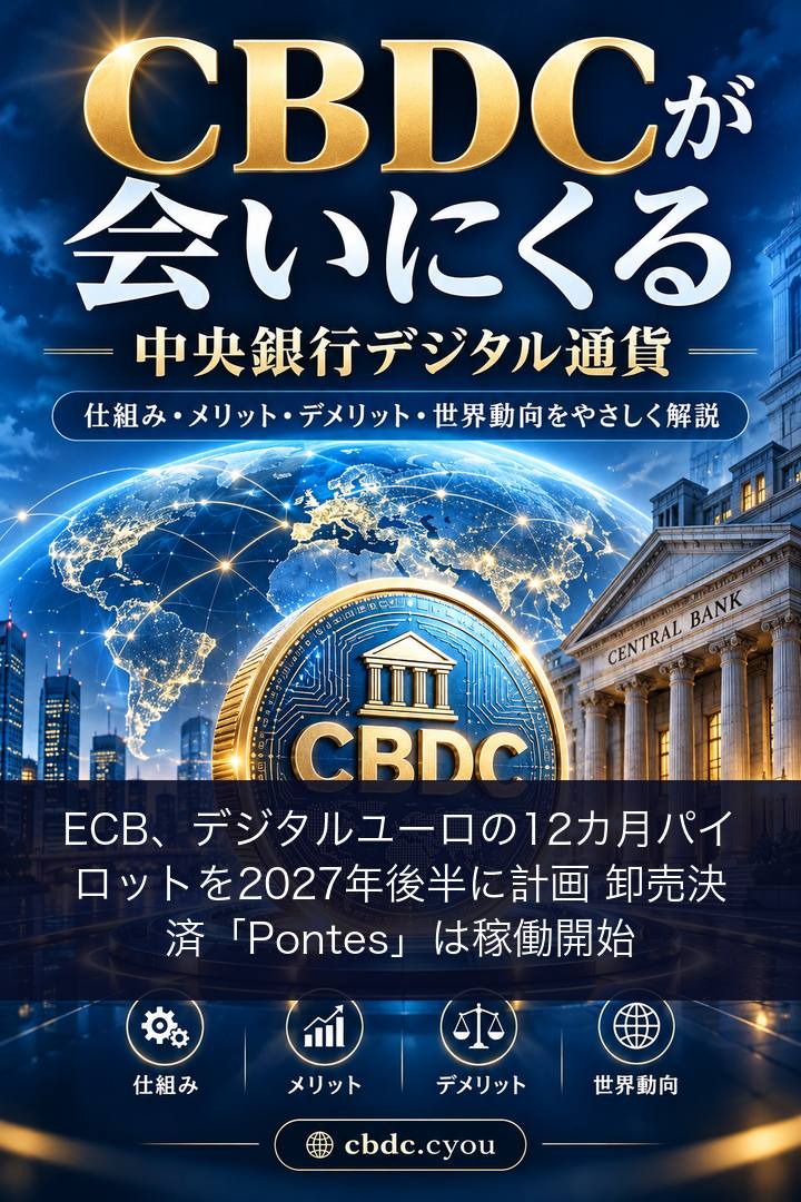 ECB、デジタルユーロの12カ月パイロットを2027年後半に計画 卸売決済「Pontes」は稼働開始